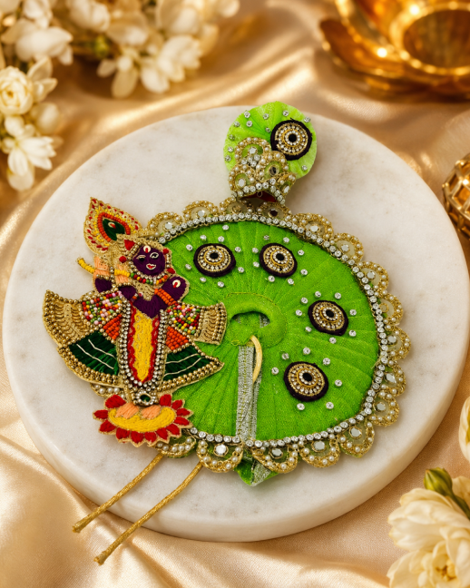 Morpankhi Green Krishna Vagha for Laddu Gopal