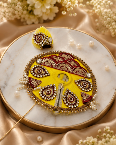 Haldi Yellow Kundan Vagha