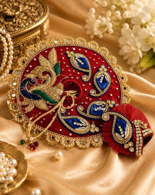 Maroon Zari Vagha for Laddu Gopal